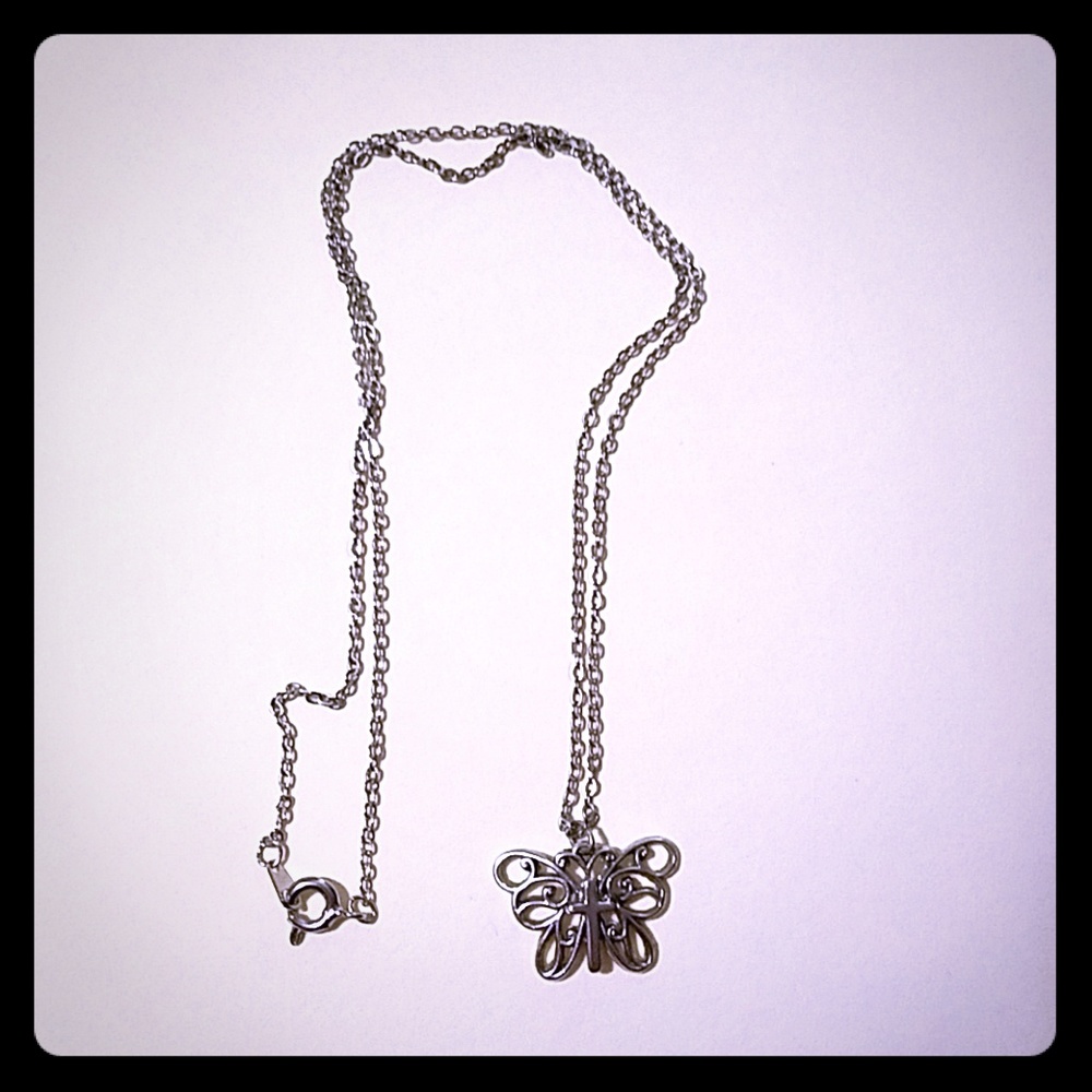 Butterfly Cross Pendant Necklace